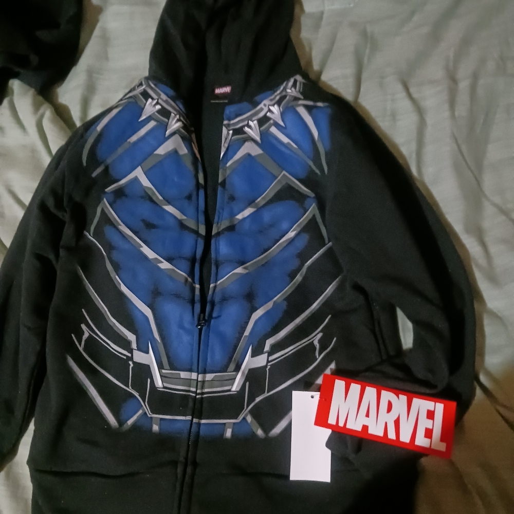 Black Panther wakanda Hooded Jacket kid Boy oR girl MARVEL - Picture 3 of 5